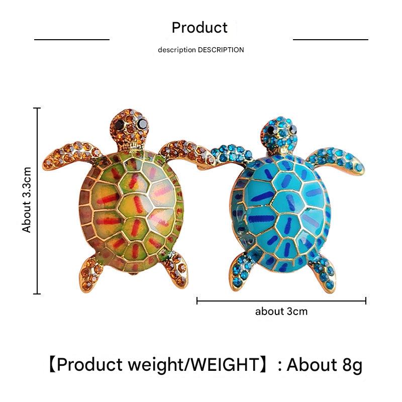 Trendy vintage turtle pin as a fashion accessory