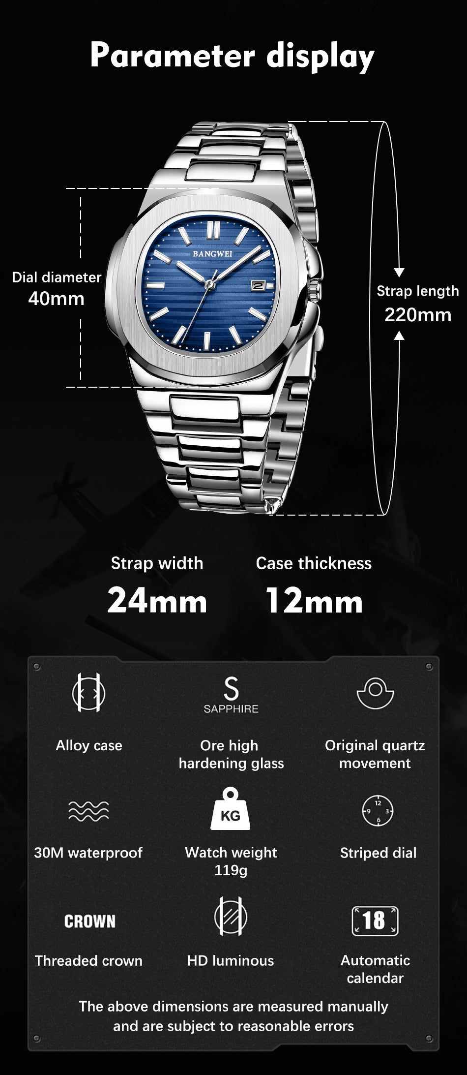 Various Colour Options of Men's Watch
