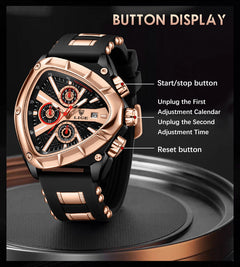Trendy men's watch styled on wrist