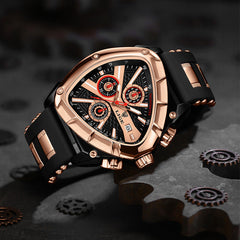 Water-resistant quartz watch with date display