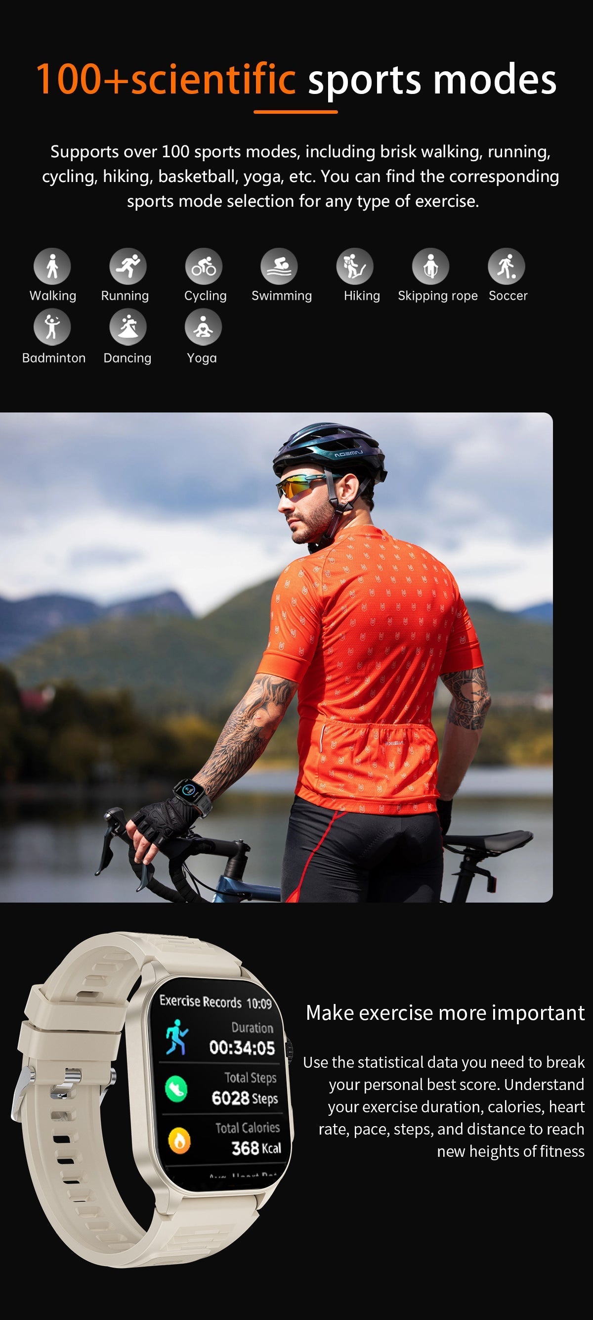 Durable water-resistant design of fitness watch
