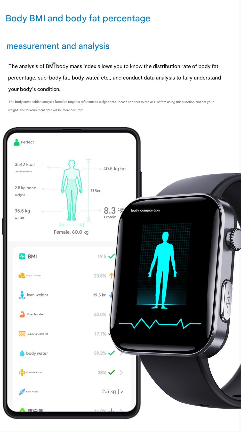 F300 smartwatch displaying heart rate