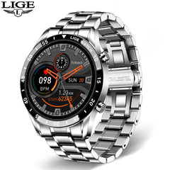 LIGE smartwatch on a charging dock