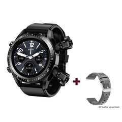 Smartwatch with earbuds front view