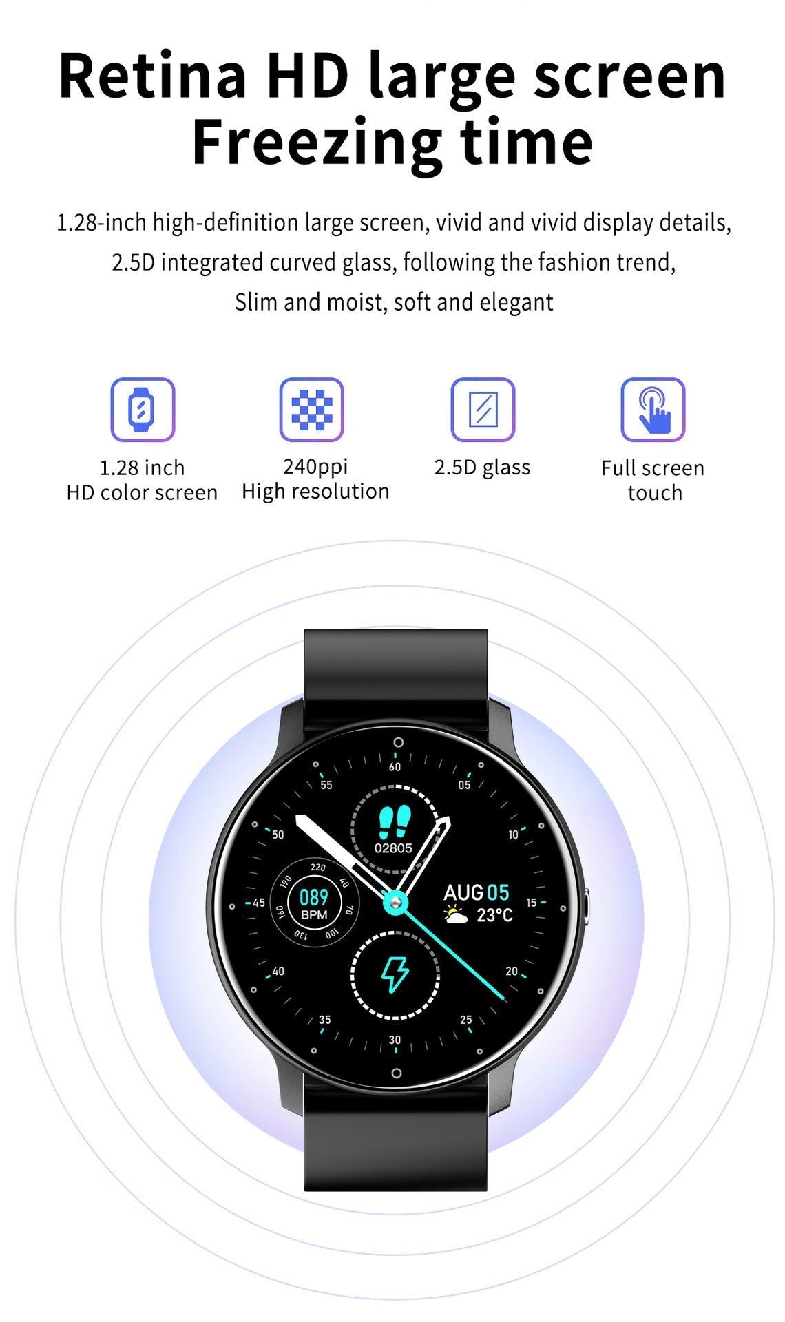 LIGE smartwatch water resistance demonstration