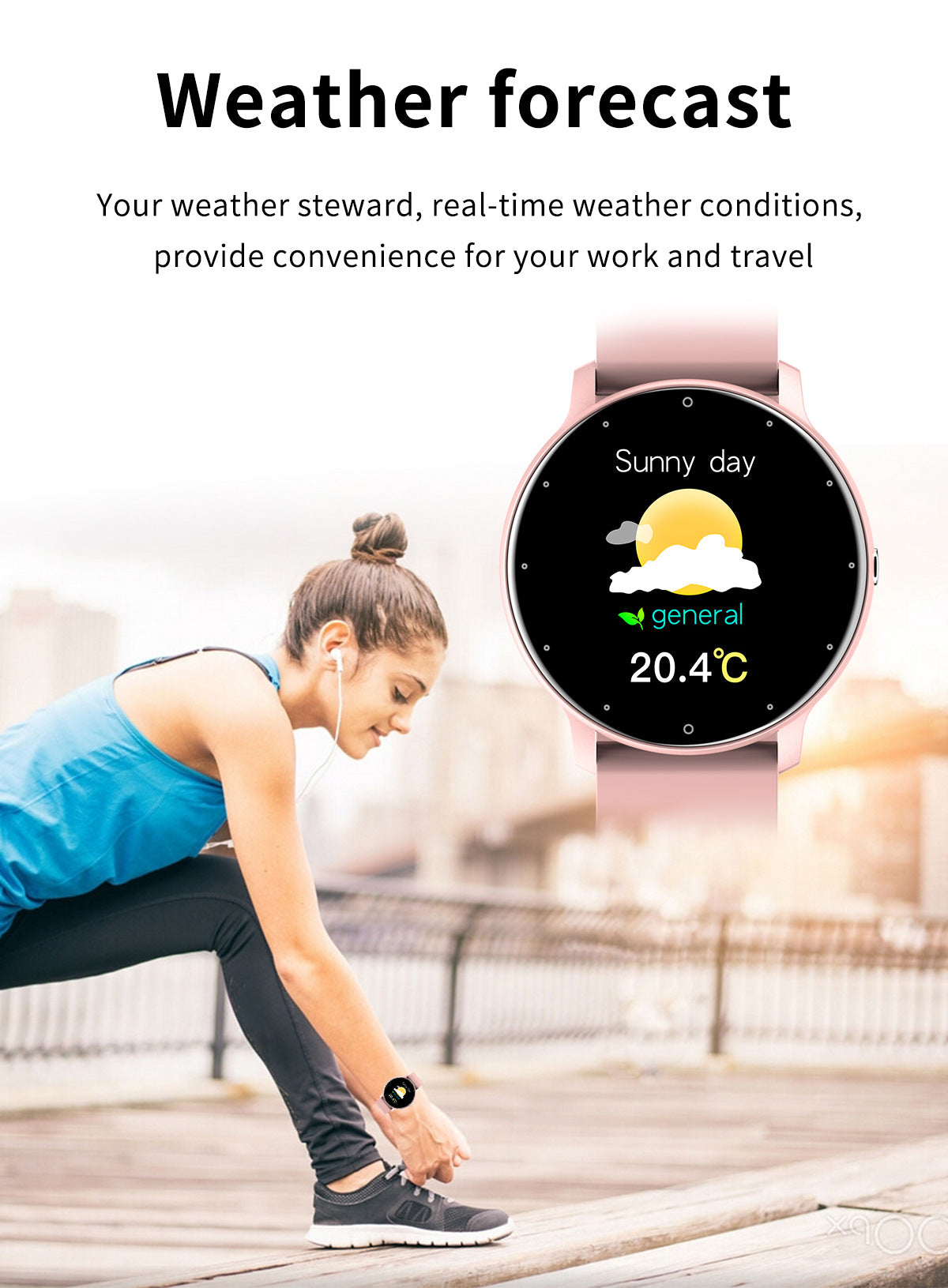 LIGE watch with heart rate monitor feature