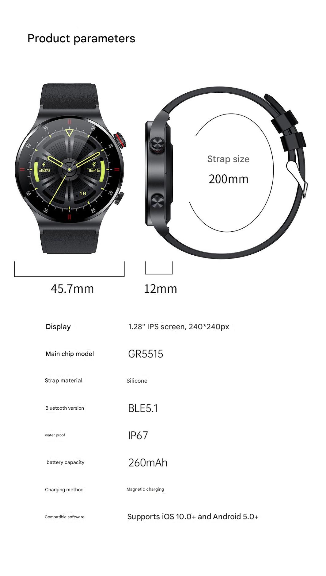 QW33 Smartwatch in Box Packaging