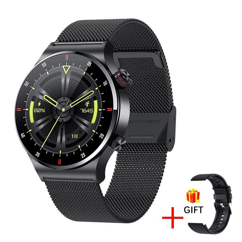 Smartwatch showing screen resolution details