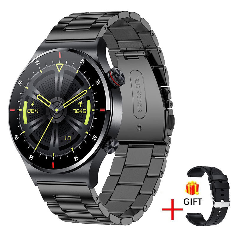 Smartwatch user interacting with touch interface