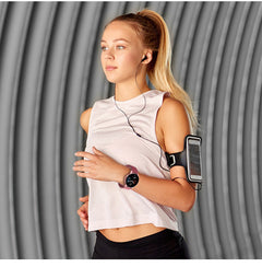 Close-up of smart fitness tracker watch face