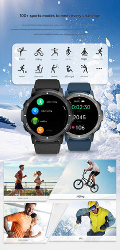 S52 smartwatch lifestyle image during outdoor activity