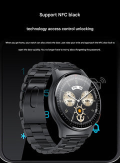 QW49 Smartwatch in stylish black colour