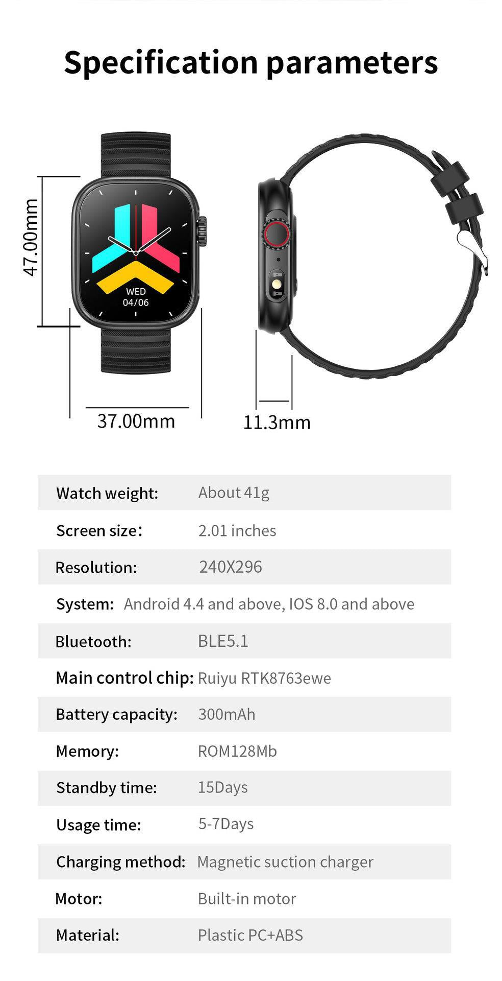 Smartwatch with health data tracking