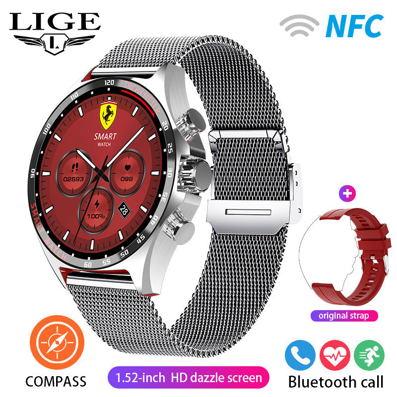LIGE Bluetooth sports watch front view