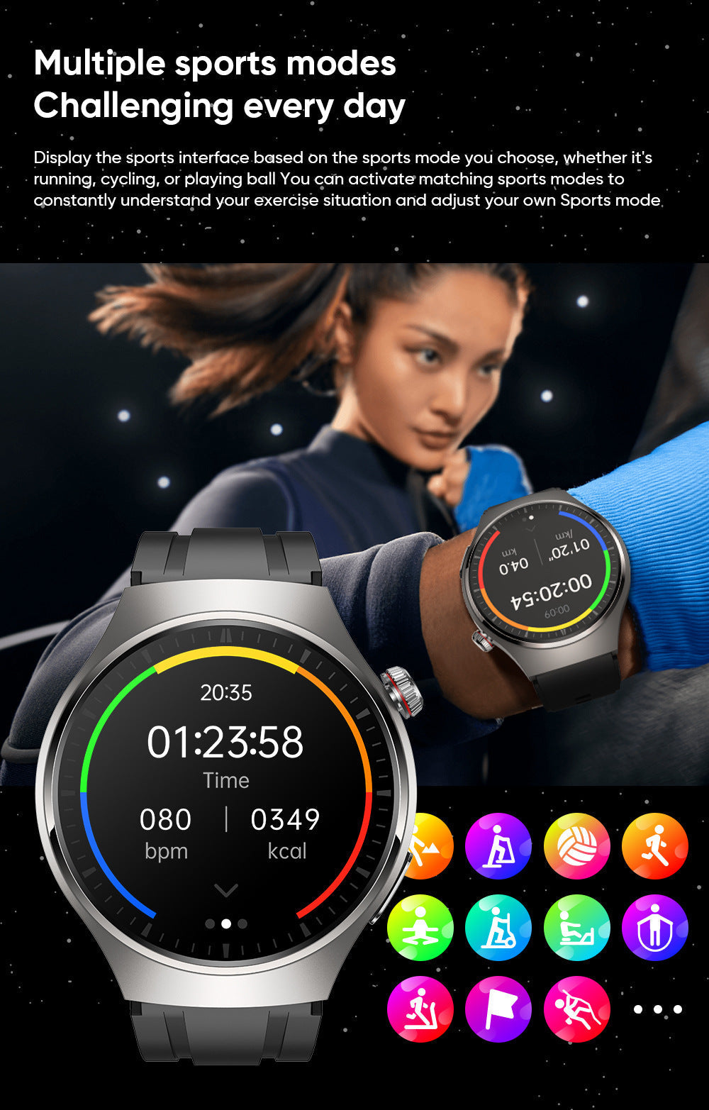LIGE smartwatch water-resistant design