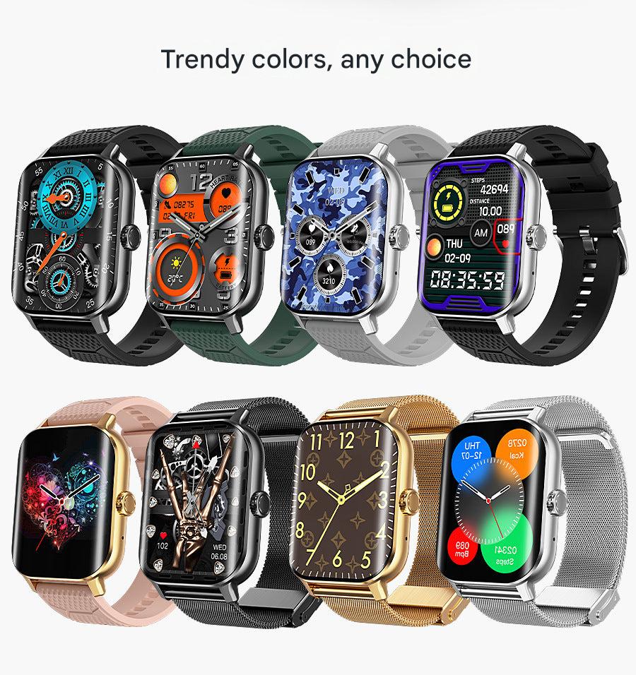 F12 smartwatch with vibrant curved screen