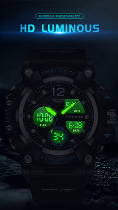 black-blue sport watch for men
