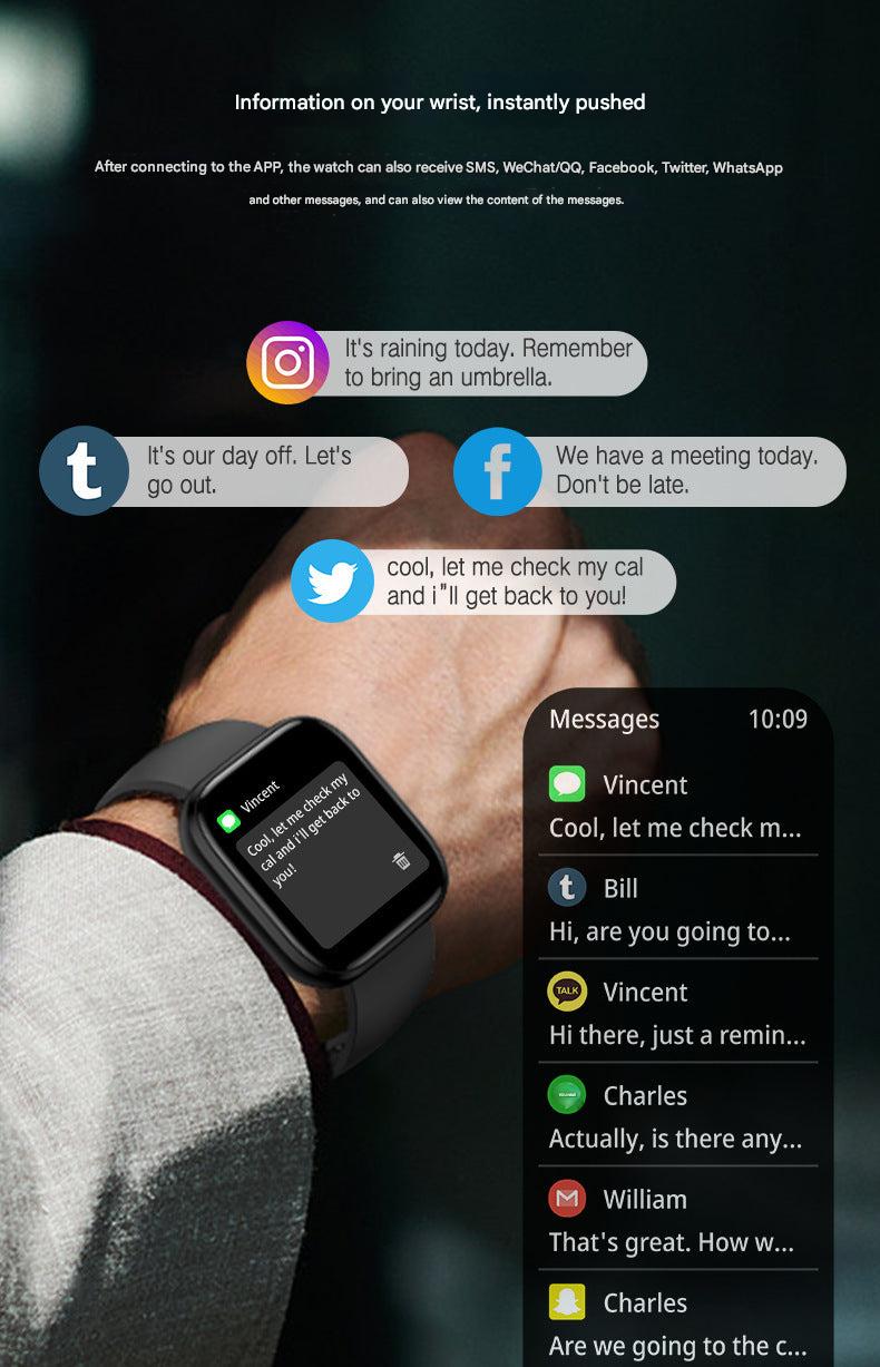 P114 smartwatch pink sports band