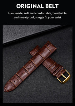 Close view of a men's watch showcasing a luminous dial