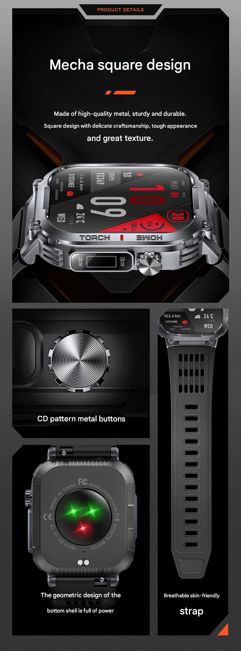 Smartwatch showing music playback controls