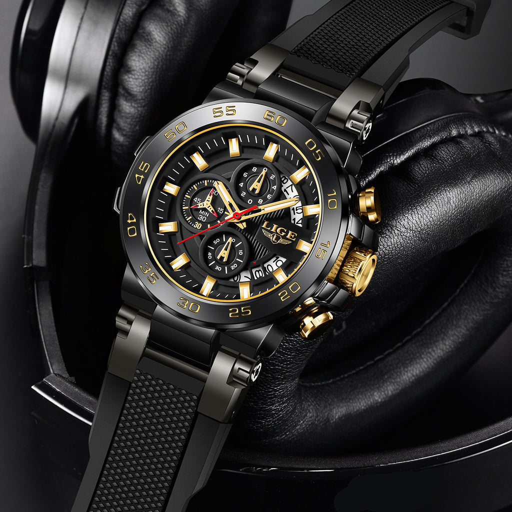 LIGE stylish watch with luminous dial and calendar function