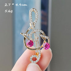 Creative Musical Note Brooch Image 4