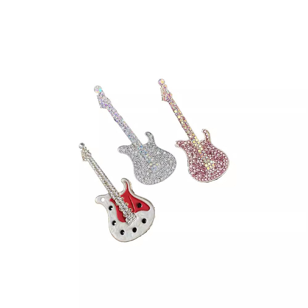 Various colour options of guitar brooch pin