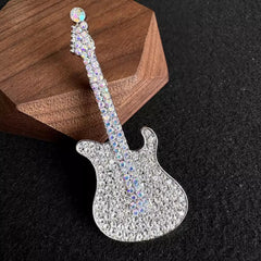 Unique design of rhinestone guitar pin