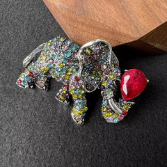 Elephant Brooch with Sparking Rhinestones - Image 2