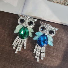 Close up of a trendy owl brooch