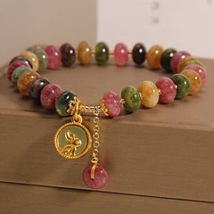 Vibrant colours of the tourmaline bracelet