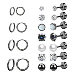 fashion accessory display of zirconia earrings