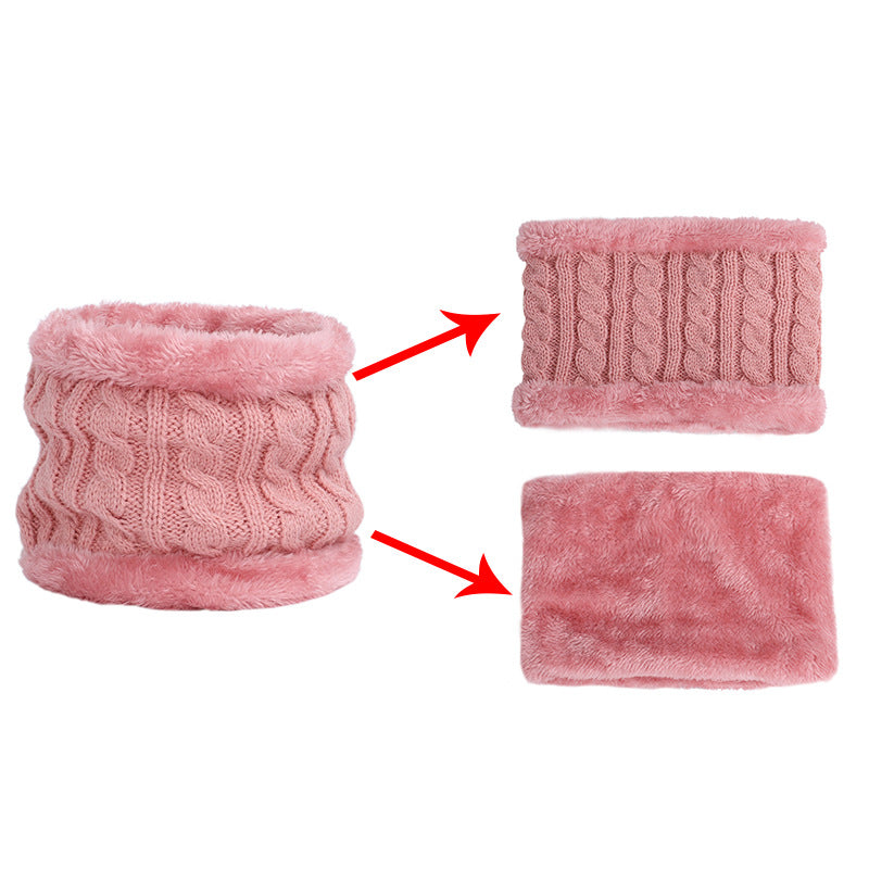 Bright and stylish kids knit hat and scarf set