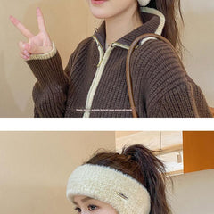 Black winter beanie shown in casual setting