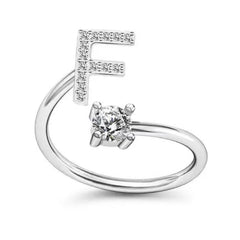Personalised adjustable zirconia ring for women