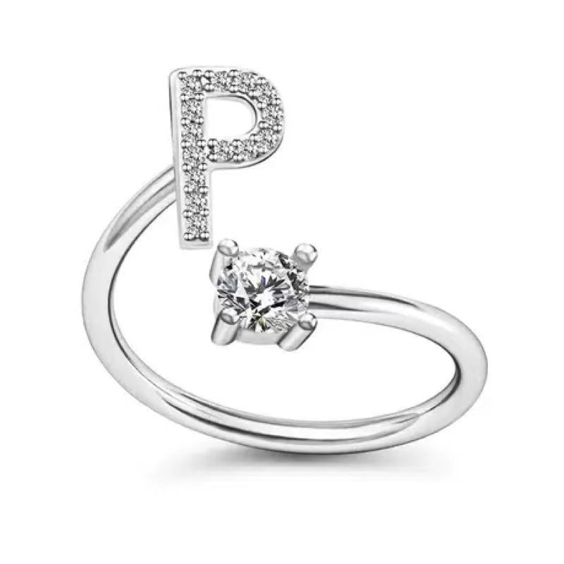 Elegant alphabet ring showcasing letters