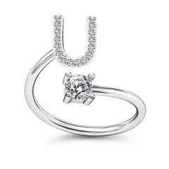 Adjustable alphabet ring featuring trendy design