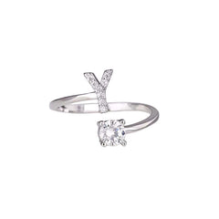 Elegant alphabet ring showcasing letters