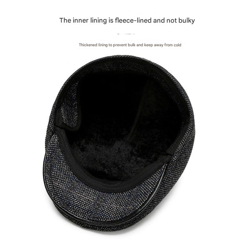 Men's winter beret hat in grey