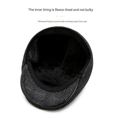 Men's winter beret hat in grey