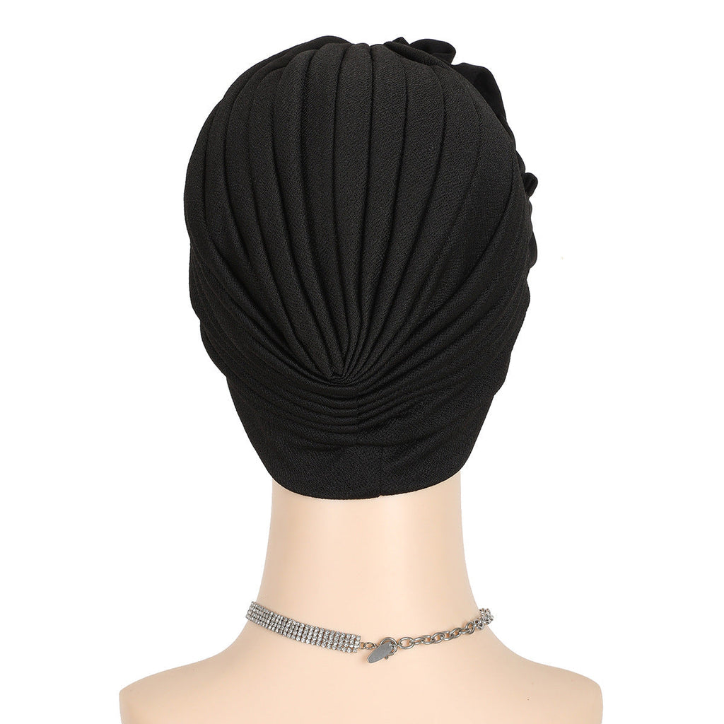 Classy women's hijab cap with floral pattern