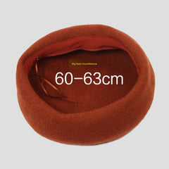 Classic white wool beret for women
