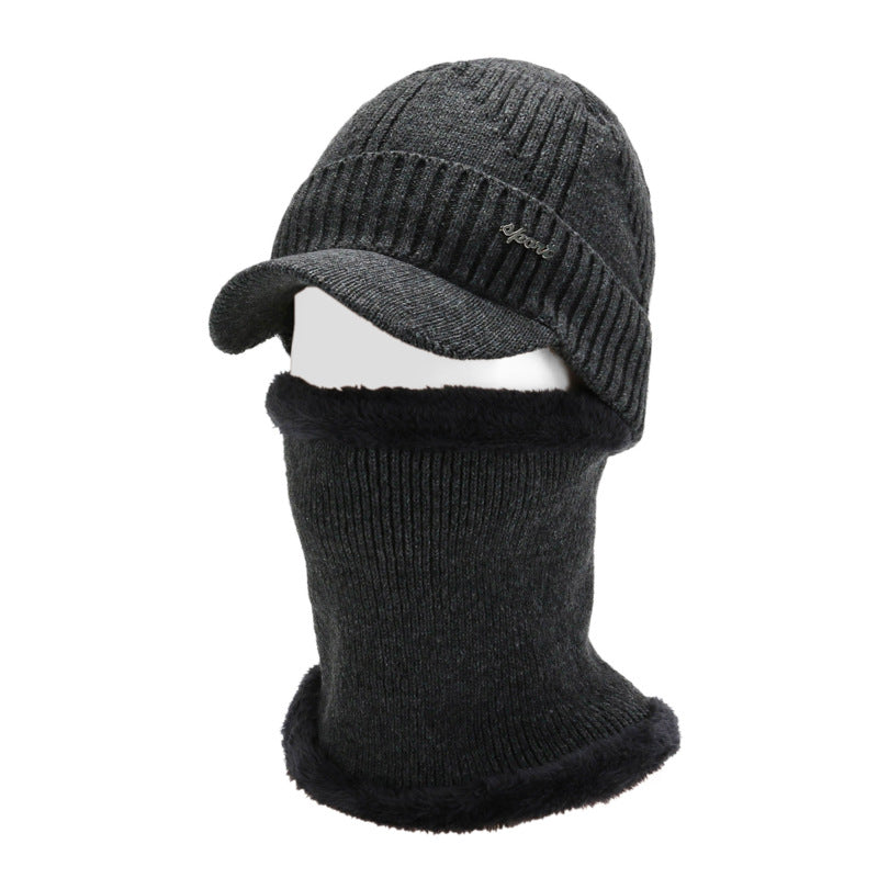 Different angles of warm winter accessories set