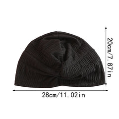 wine red twist headwrap beanie with chic outfit