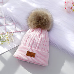 outdoor play with warm beanie hat on child