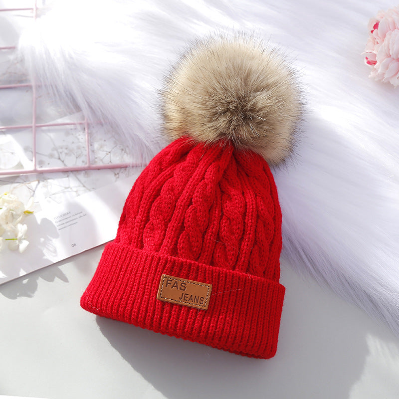 light pink winter beanie for girls