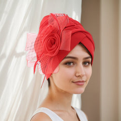 African-style skull cap displayed on model