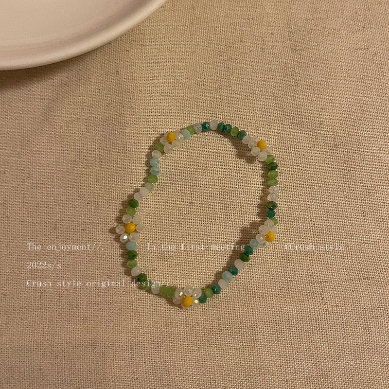 detailed view of the beaded necklace