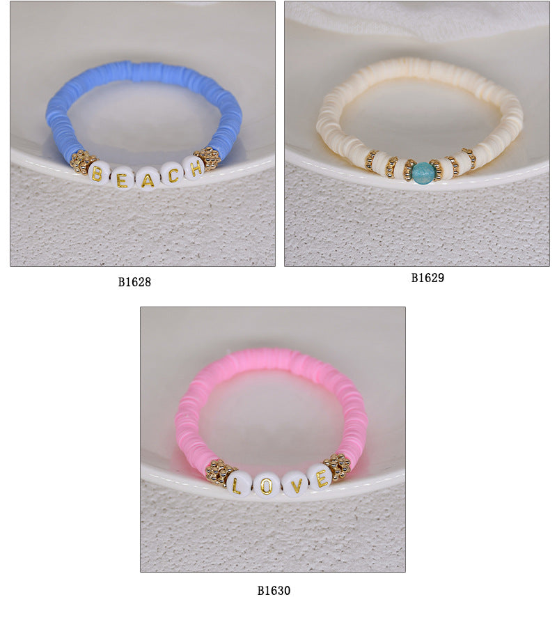 Collection of friendship bracelets in various colours
