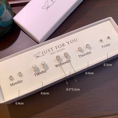 Elegant Zirconia S925 Silver Earring Set Image 6